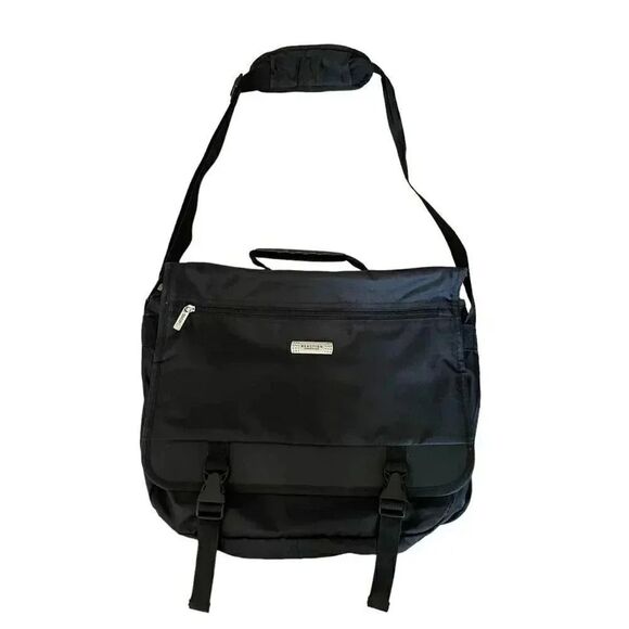 Kenneth Cole Reaction Black Laptop Messenger Office Business School Bag - Picture 1 of 15